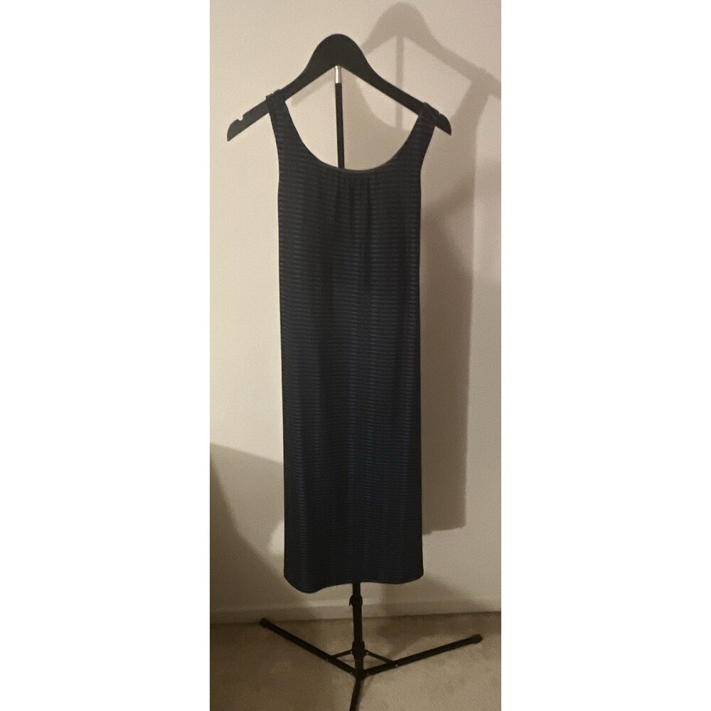 prAna Blue Striped Stretch Scoop Neck Sleeveless Maxi Dress Womens XL